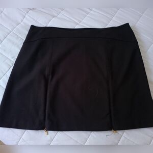 Cooperative Black Mini Skirt With Gold Zippers Size Large